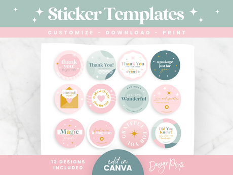 Pastel Sticker Label Templates - Design Pixie