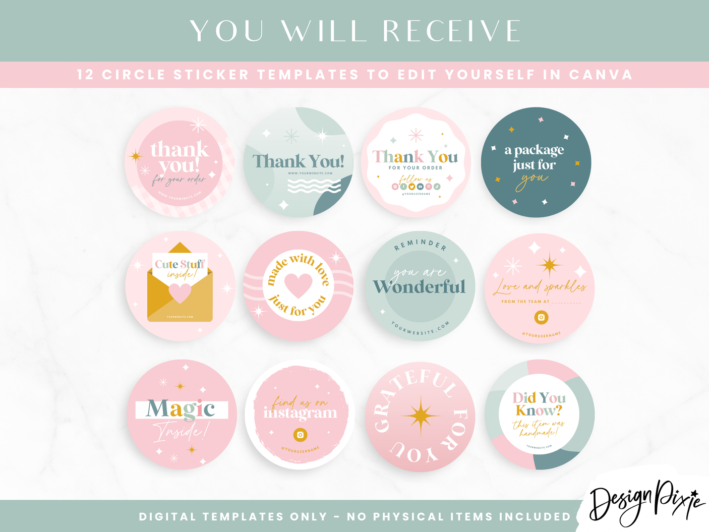 Pastel Sticker Label Templates - Design Pixie