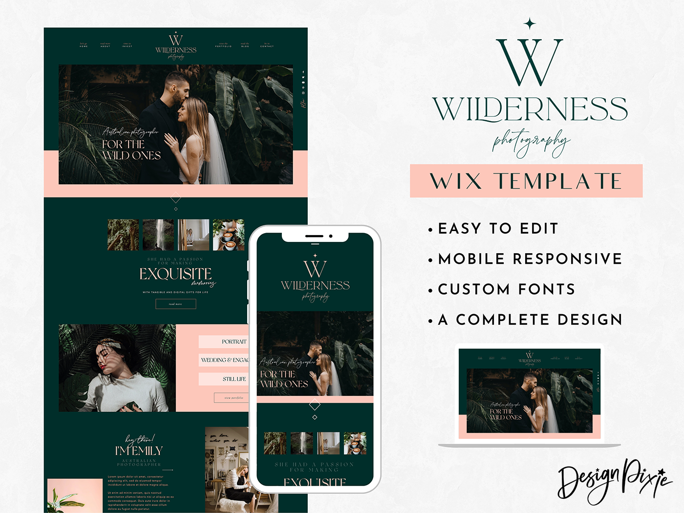 Wilderness Wix Template - Design Pixie