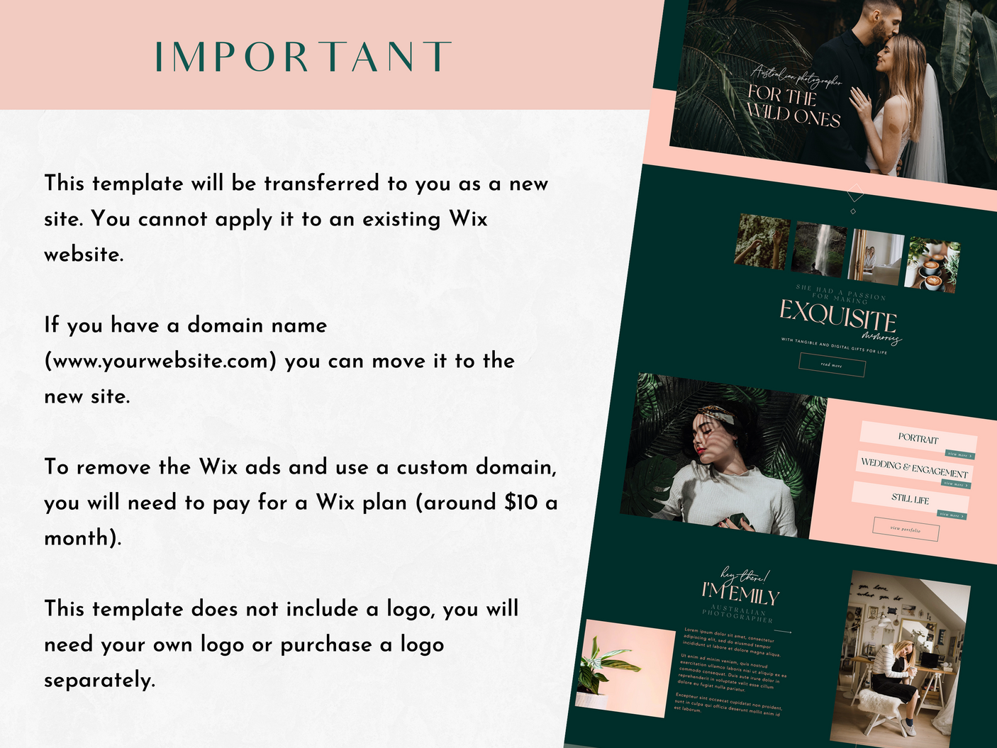 Wilderness Wix Template - Design Pixie