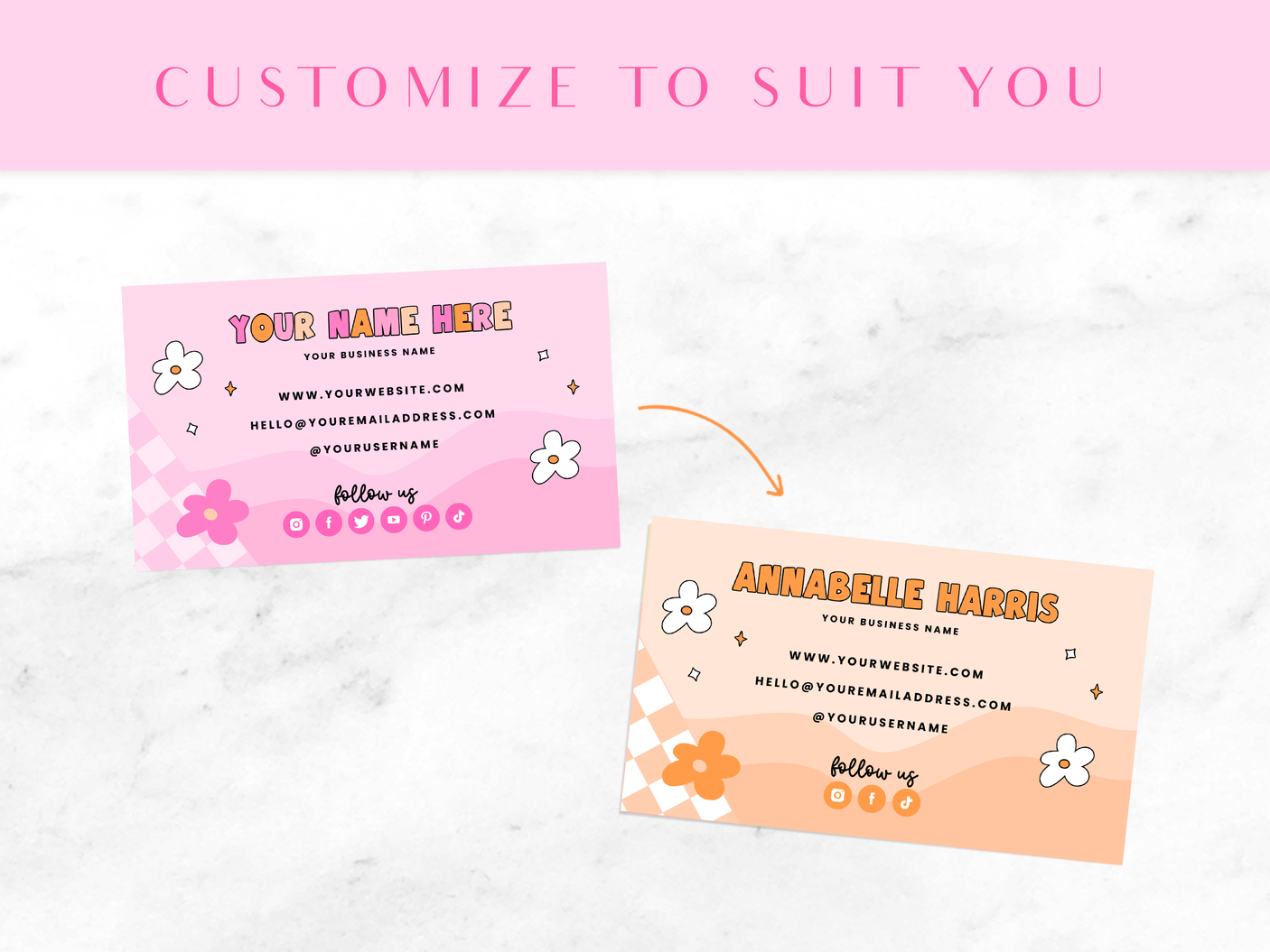 Business Card Template - Sweet Threads - Design Pixie