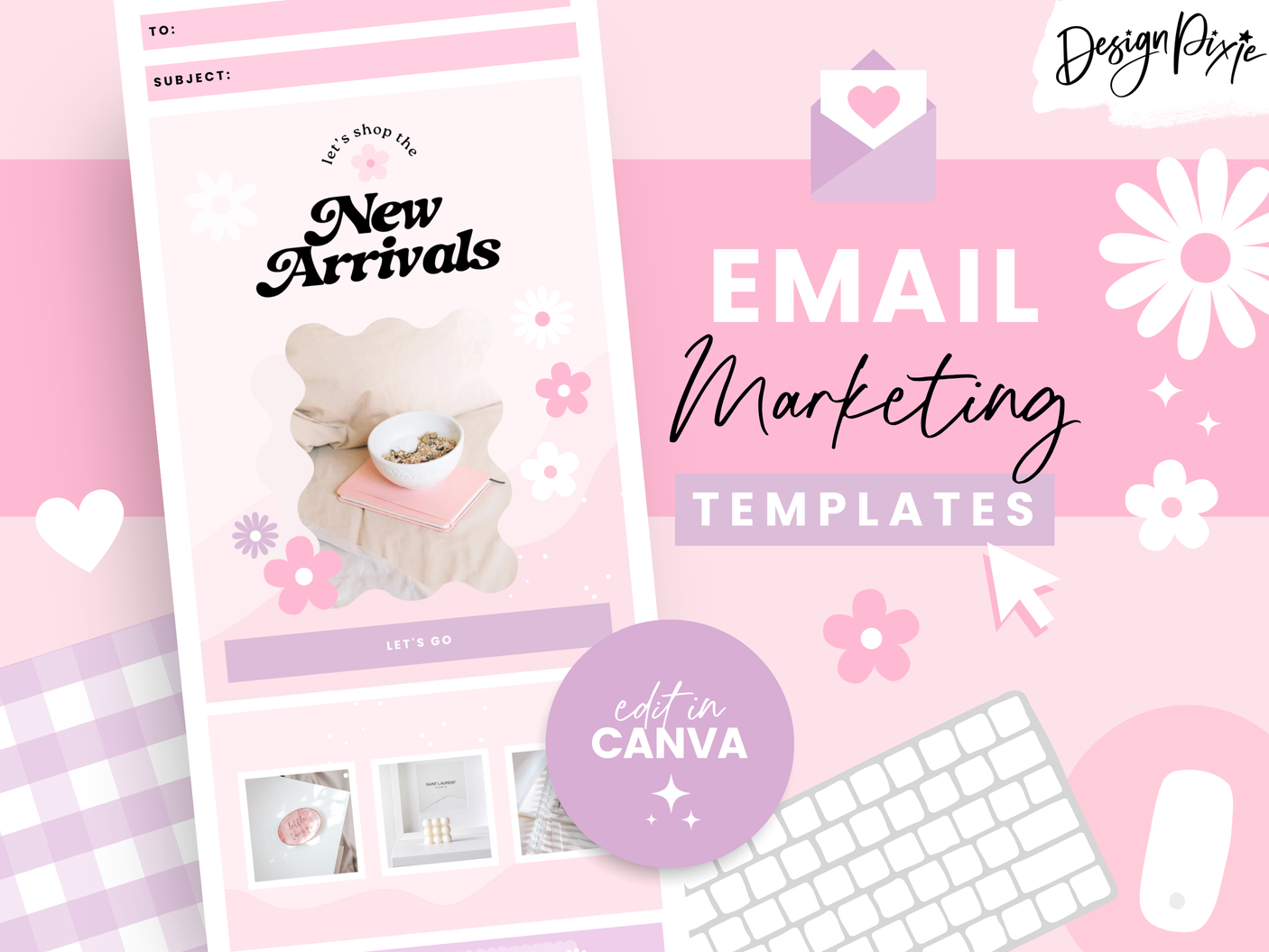 Pink Email Marketing Templates - Design Pixie