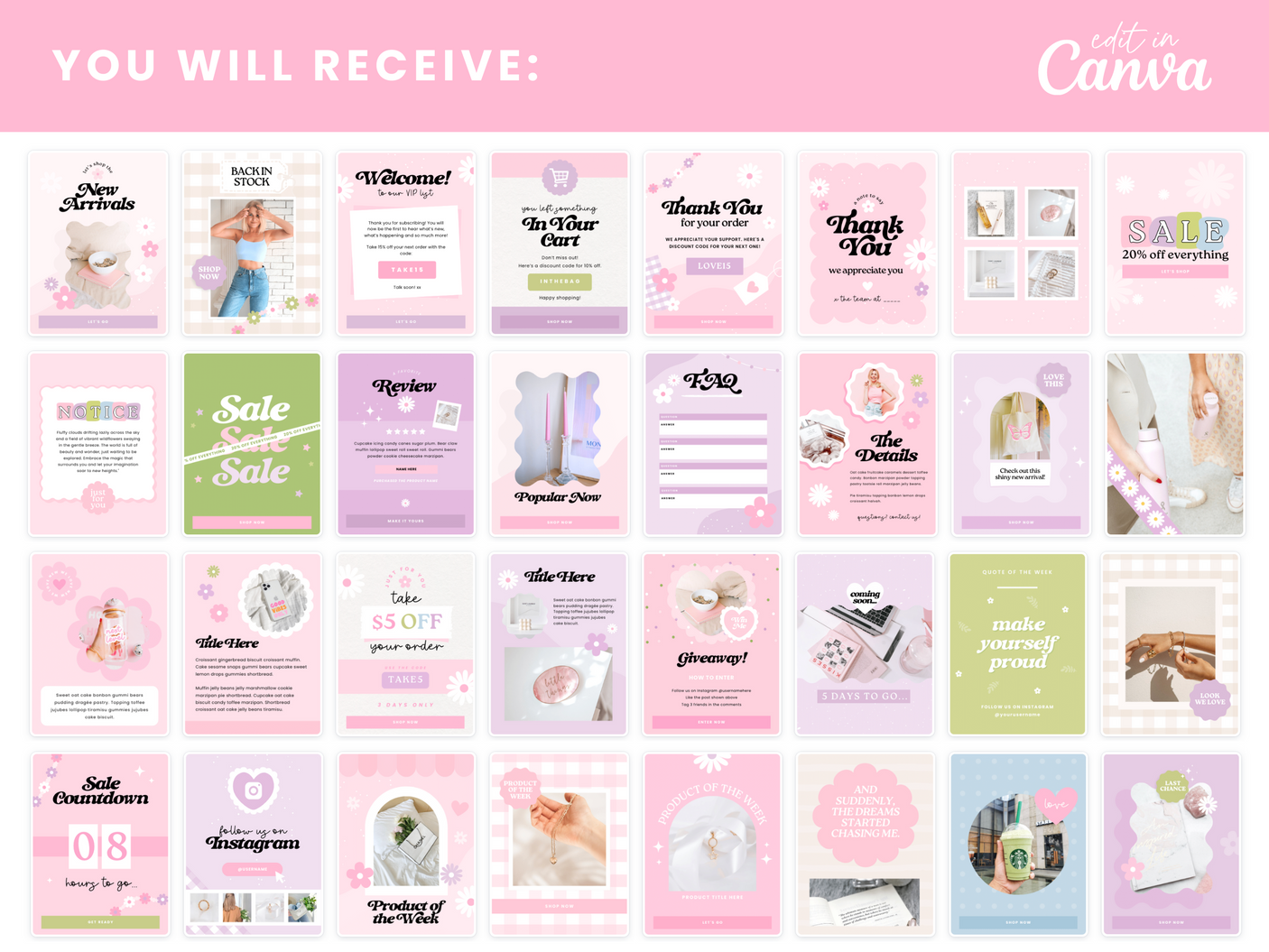 Pink Email Marketing Templates - Design Pixie