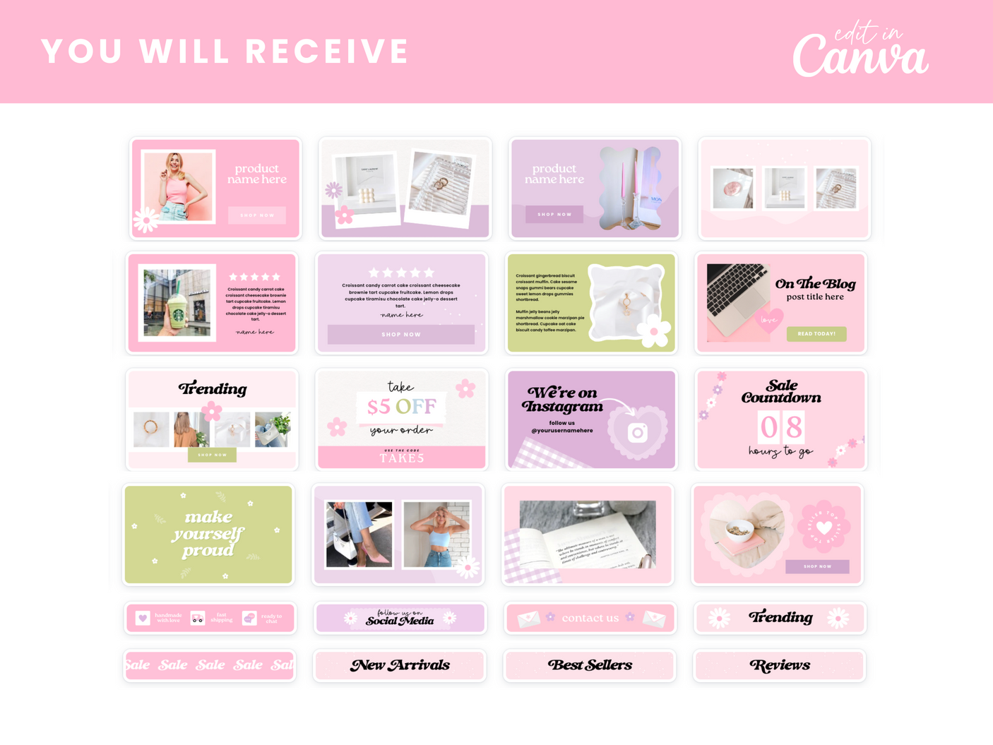 Pink Email Marketing Templates - Design Pixie