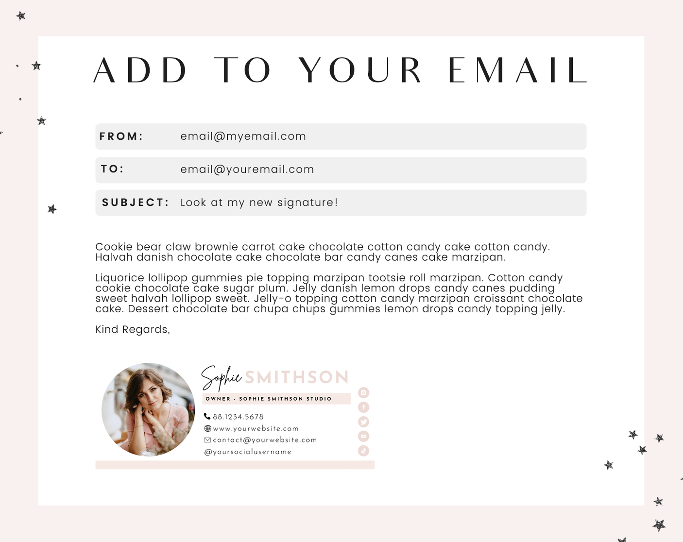 Sophie Email Signature Template - Design Pixie