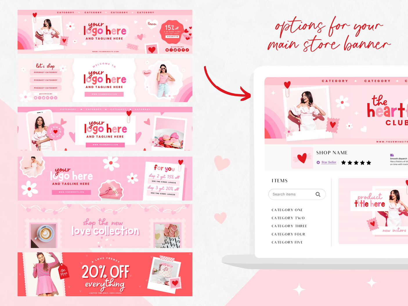 Heartful Etsy Shop Kit - Design Pixie