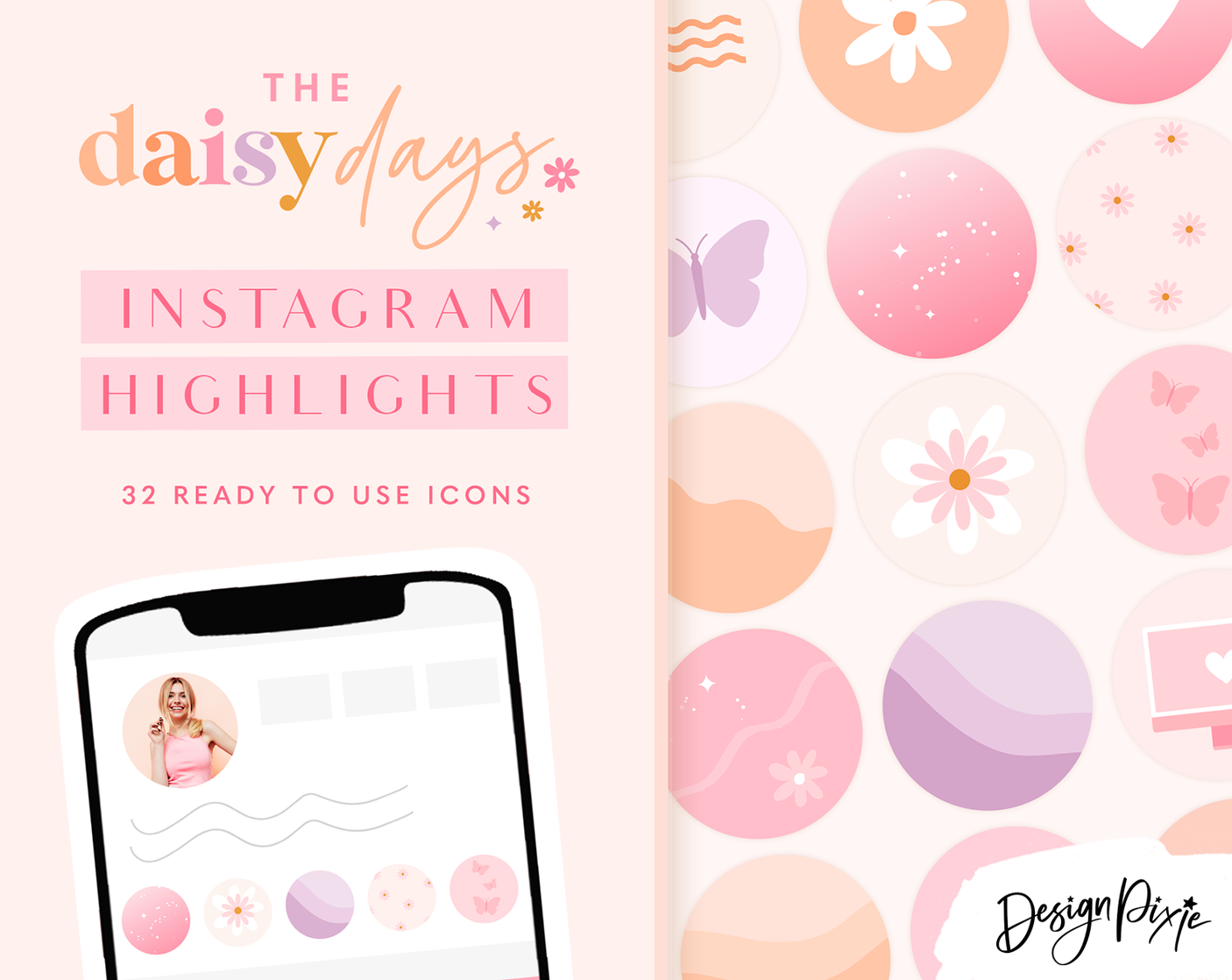 Daisy Days Instagram Highlight Icons - Design Pixie