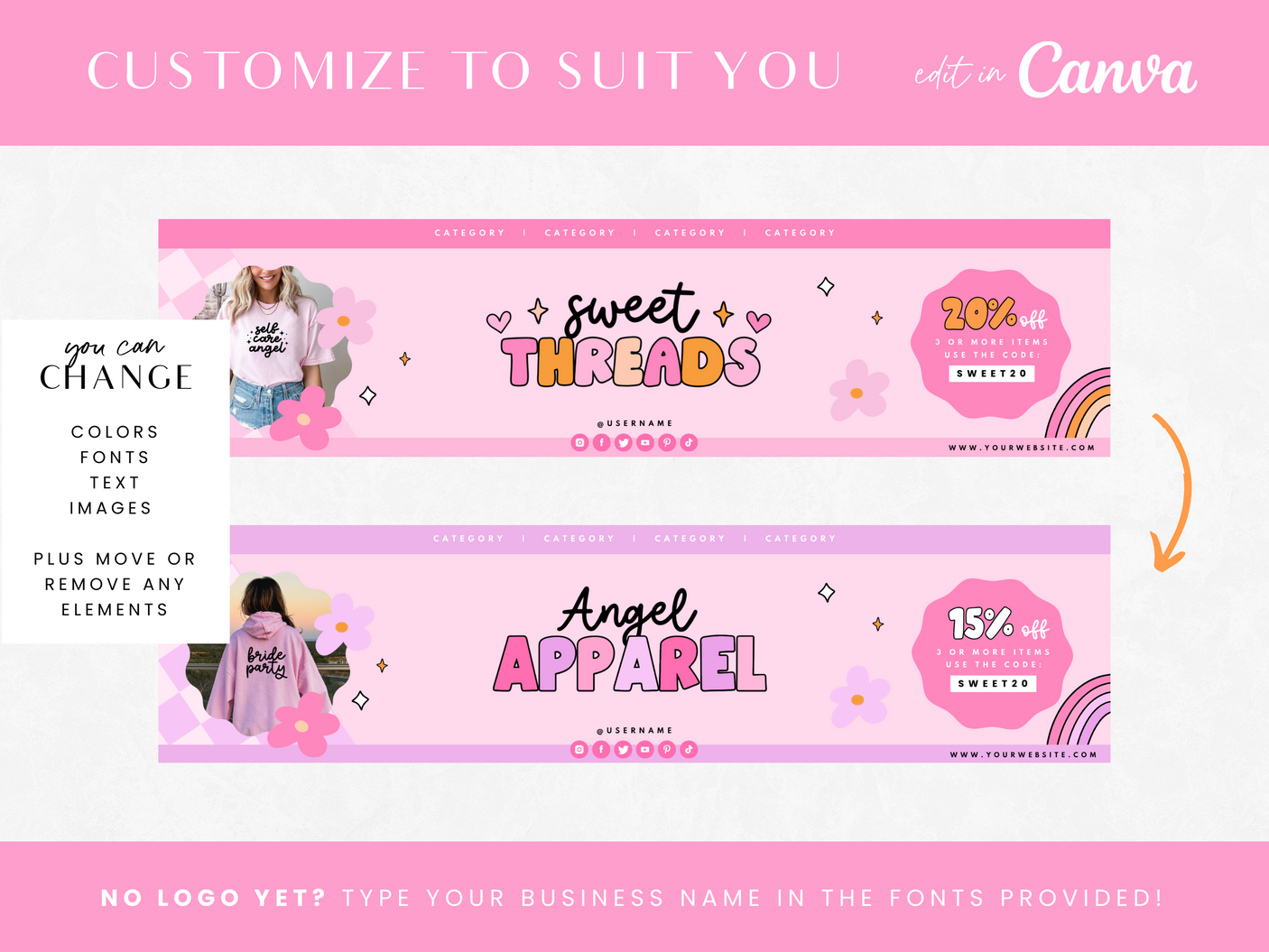 Sweet Threads Etsy Shop Kit - Design Pixie