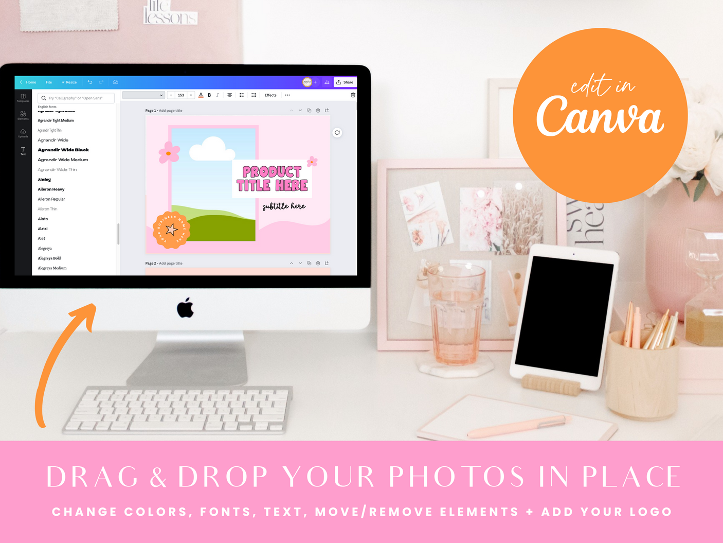 Sweet Threads Etsy Shop Kit - Design Pixie