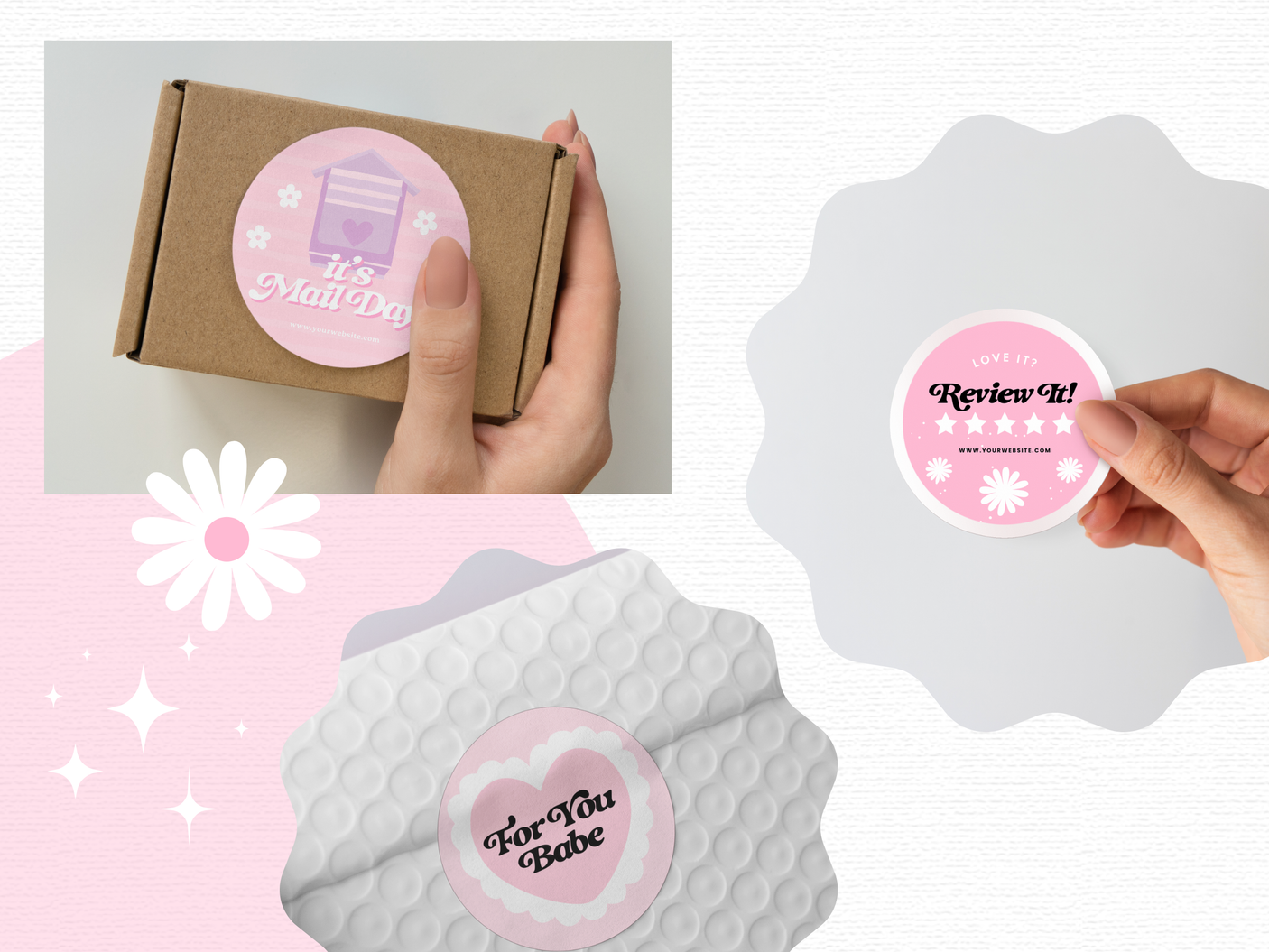 Pink Sticker Templates - Design Pixie