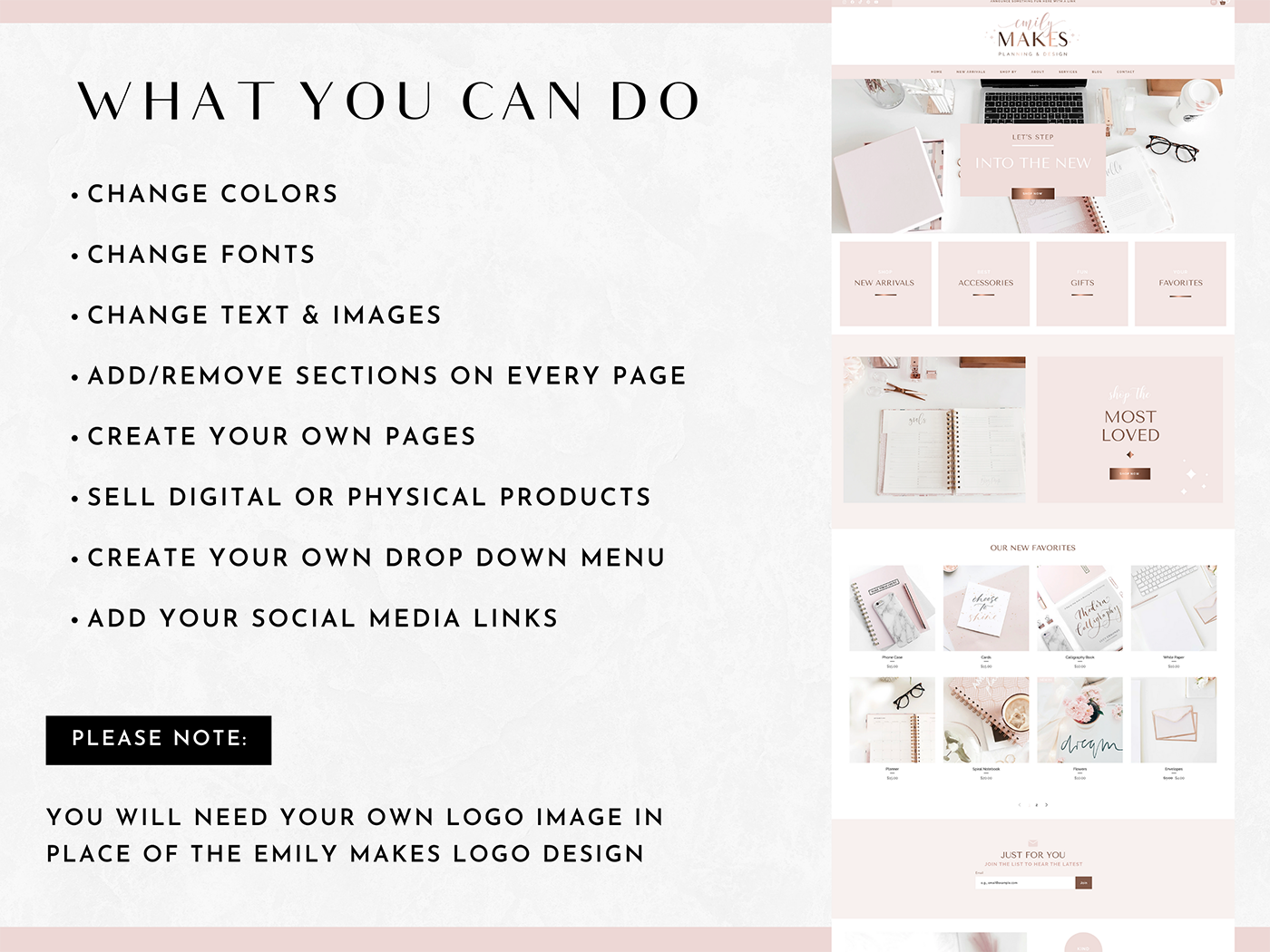 Emily Makes Wix Template - Design Pixie