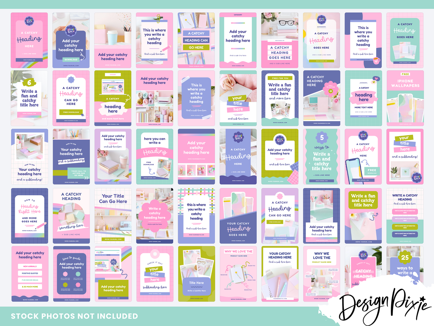 Colorful Creative Pinterest Templates
