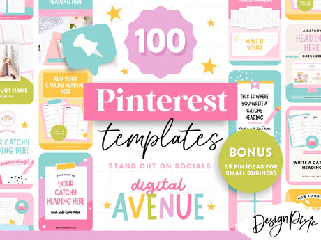 Pinterest Templates for Digital Products - Design Pixie