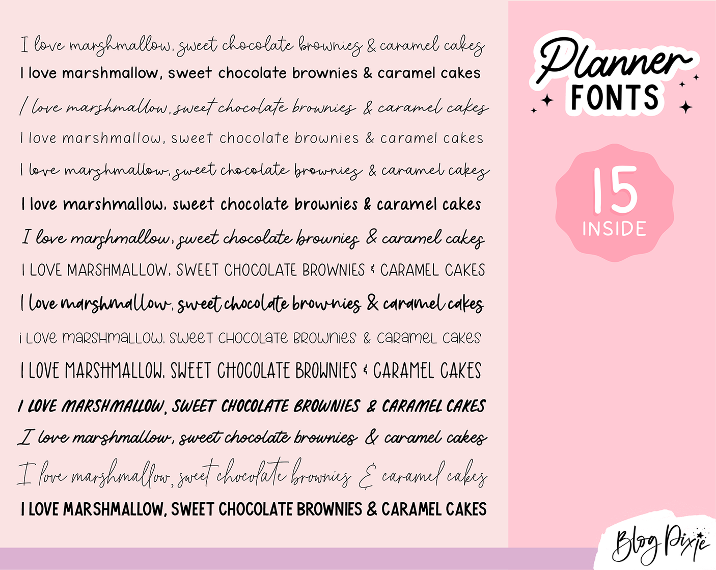 Planner Font Bundle - Design Pixie