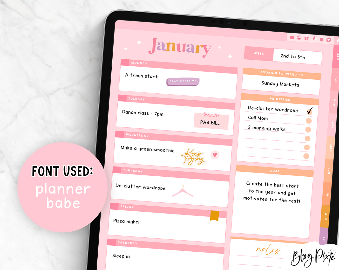 Planner Font Bundle - Design Pixie