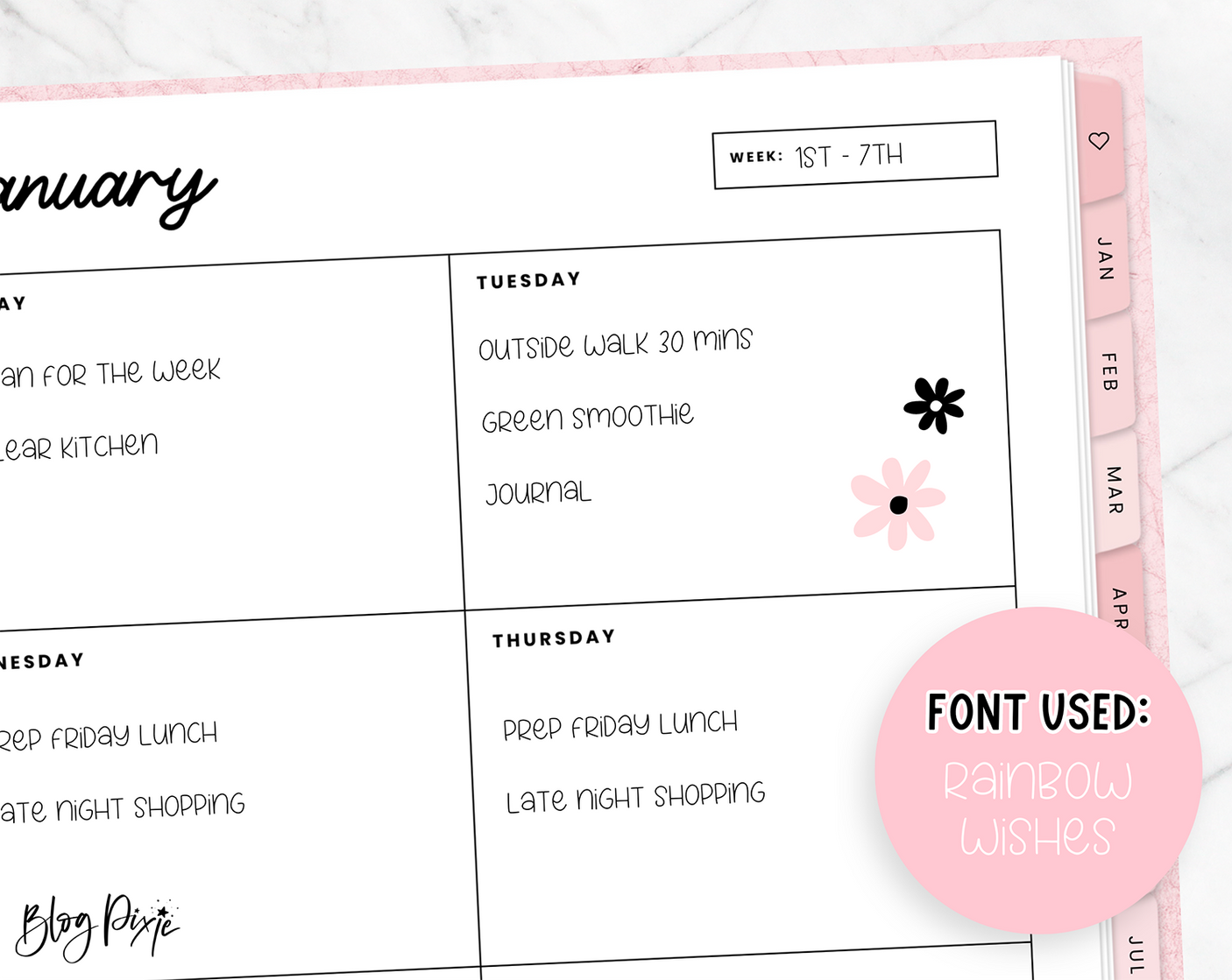 Planner Font Bundle - Design Pixie