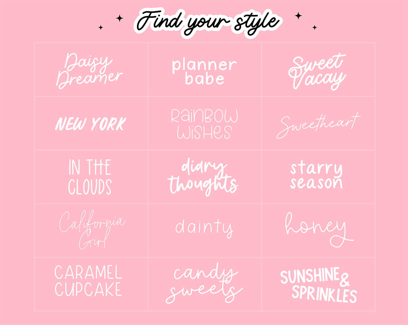 Planner Font Bundle - Design Pixie