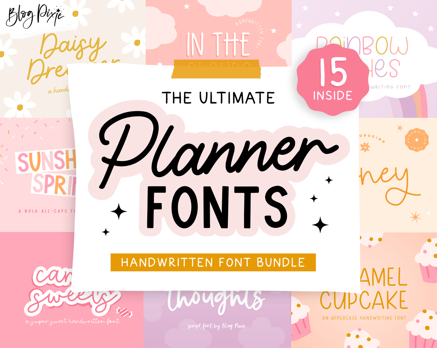 Planner Font Bundle - Design Pixie