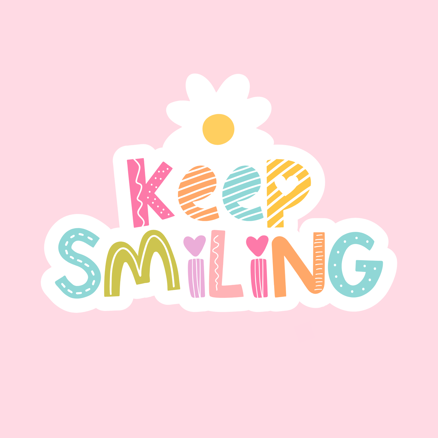 Playful rainbow pattern font