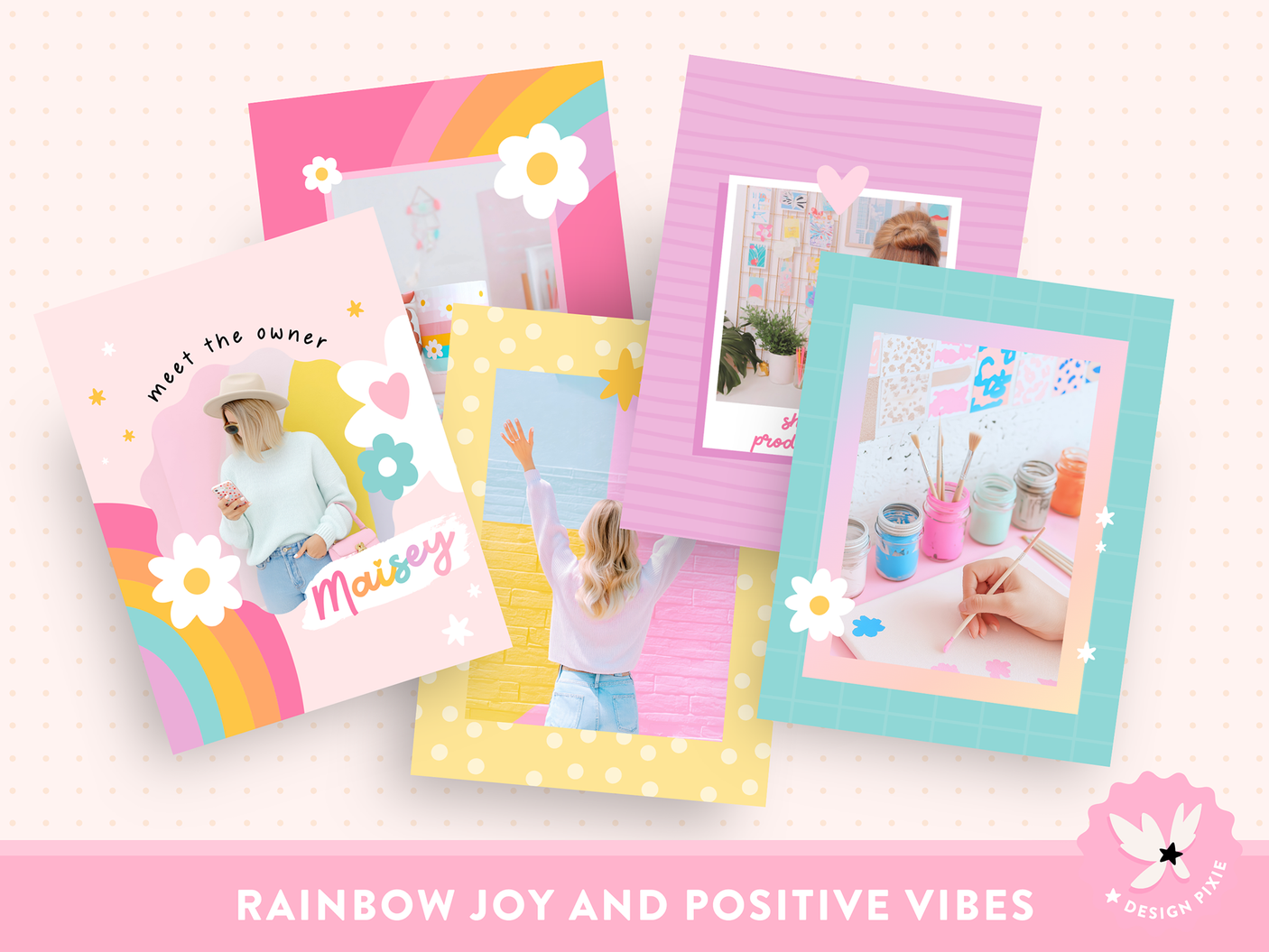 Playful Rainbow Instagram Templates