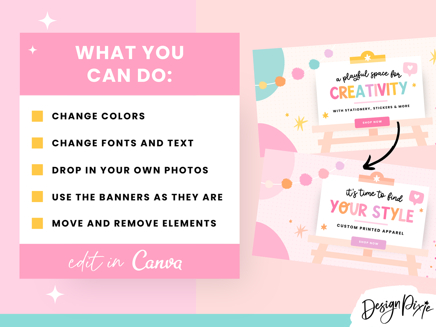 Rainbow Craft Shopify Banner Templates