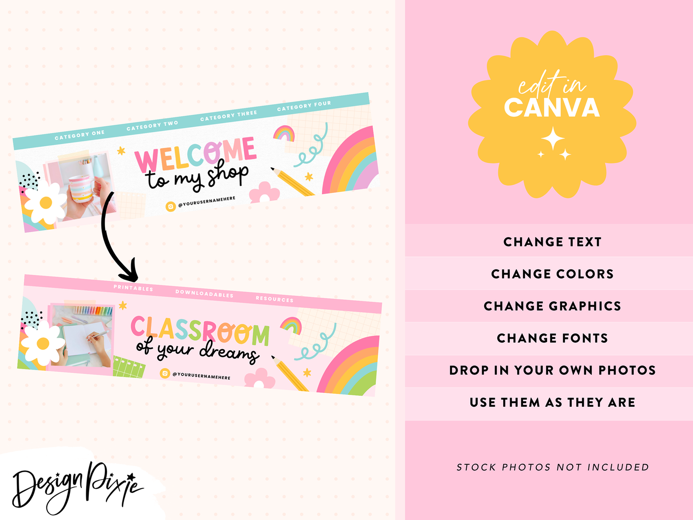 Playful TPT Store Banner Templates