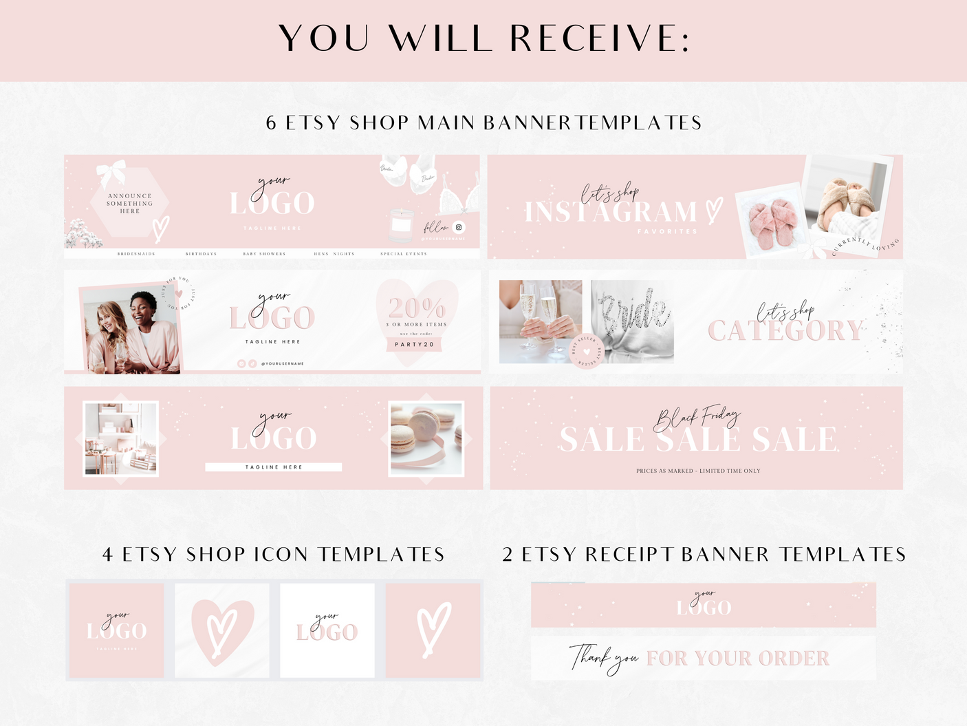 Pretty Gifting Etsy Shop Kit - Design Pixie