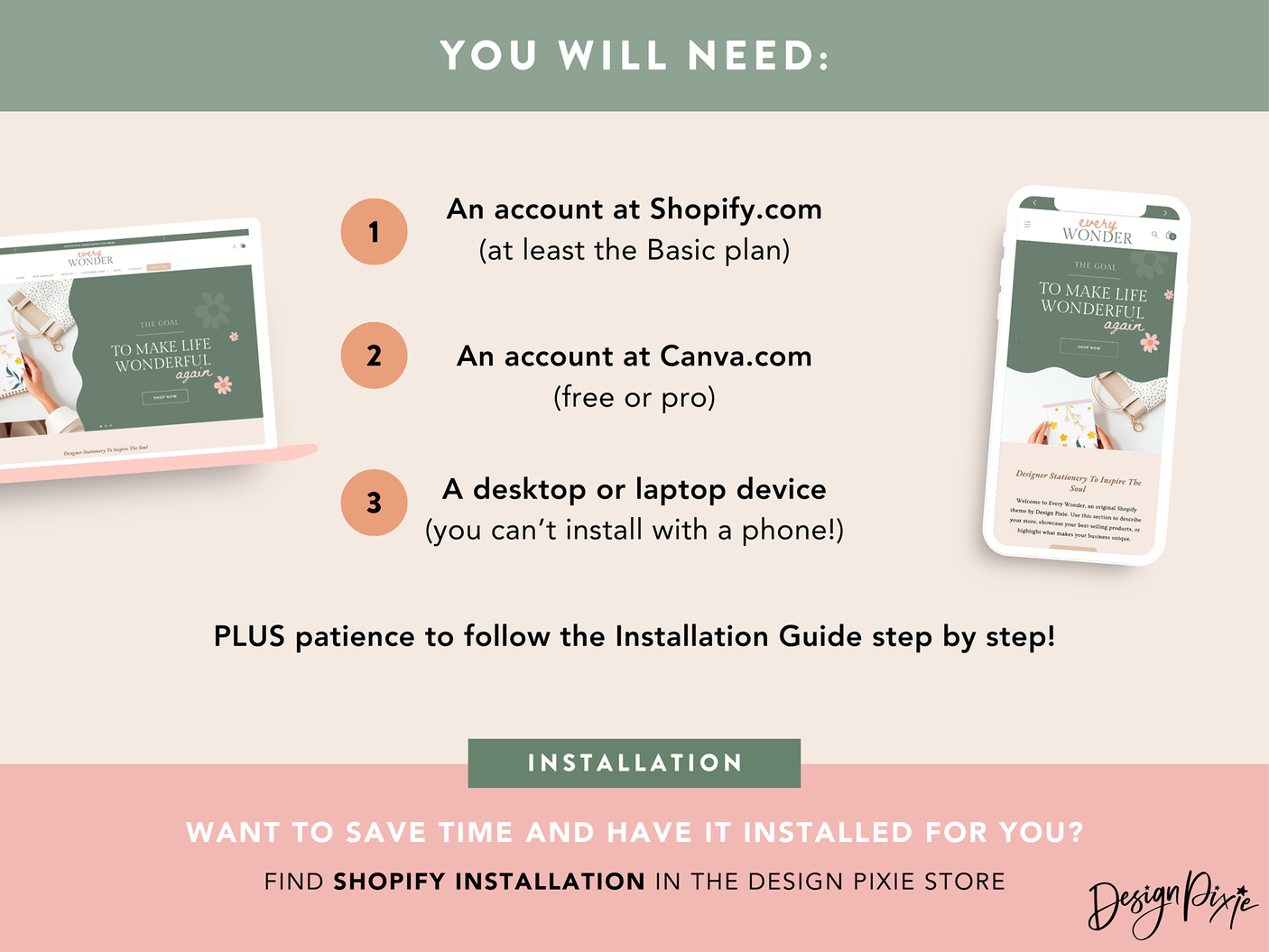 Olive Green Shopify Theme