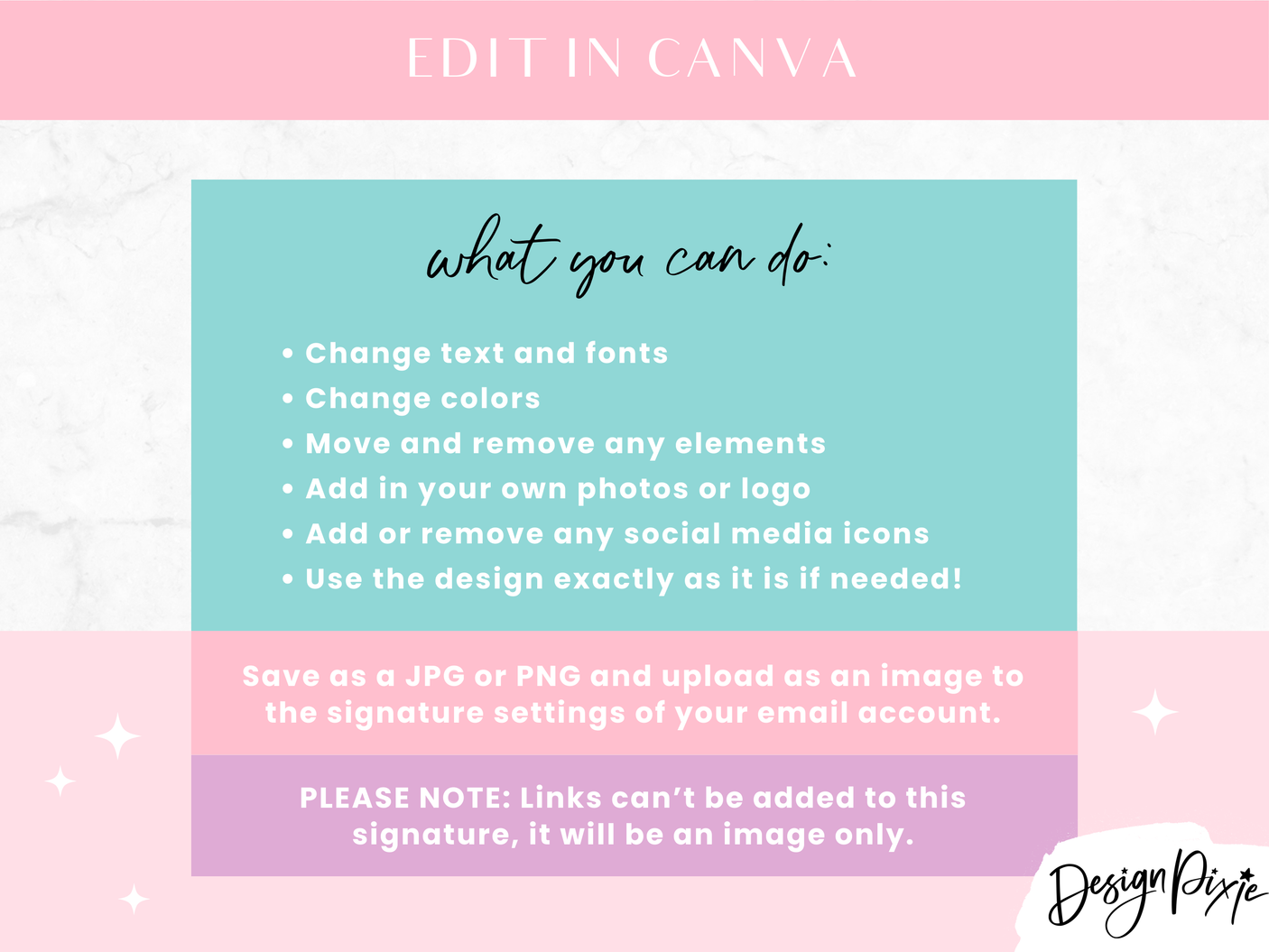 Rainbow Email Signature Template - Design Pixie