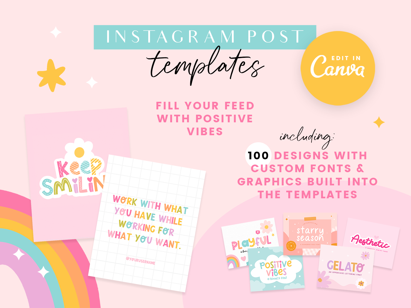 Playful Instagram Post Templates - Design Pixie
