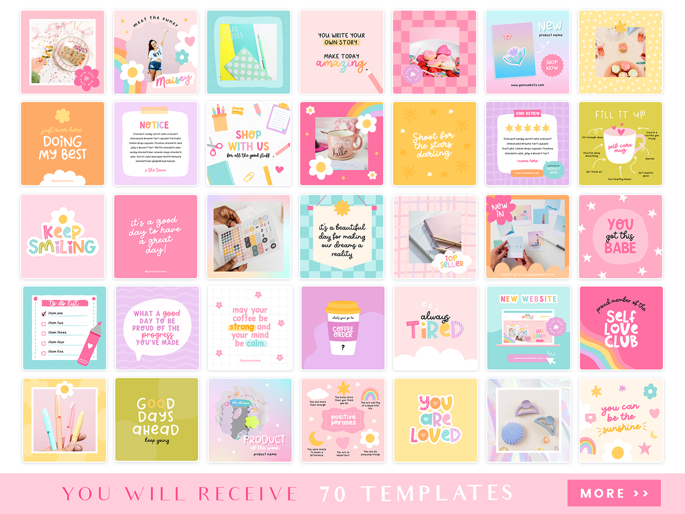 Playful Instagram Post Templates - Design Pixie