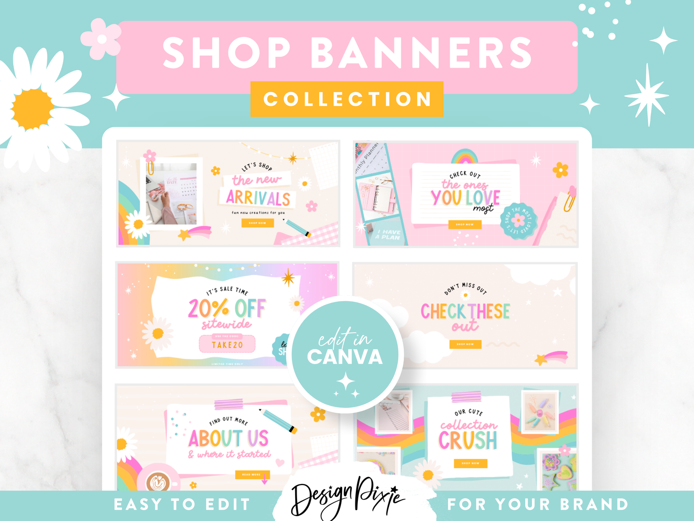 Rainbow Journal Shopify Banner Templates