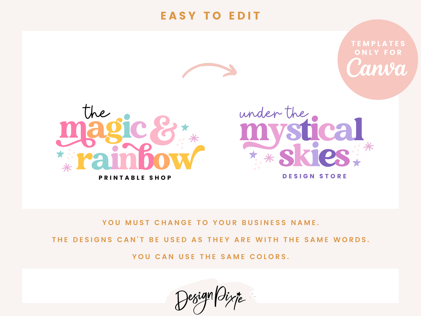Magic And Rainbow Logo Template - Design Pixie