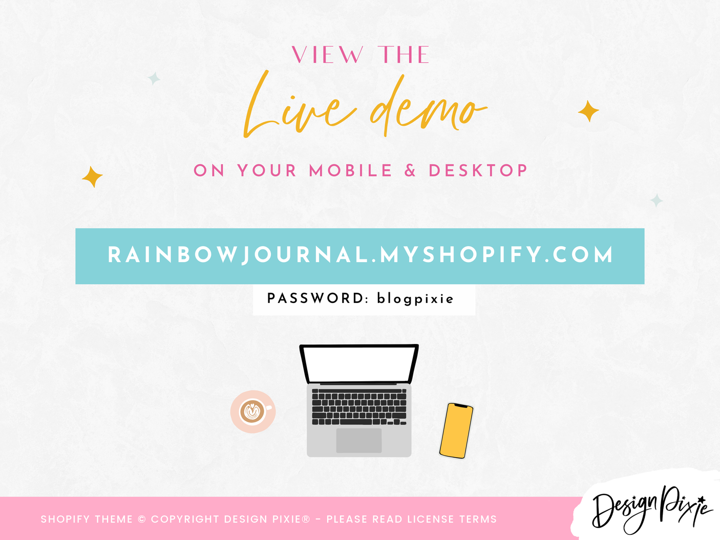Rainbow Journal Shopify Theme - Design Pixie