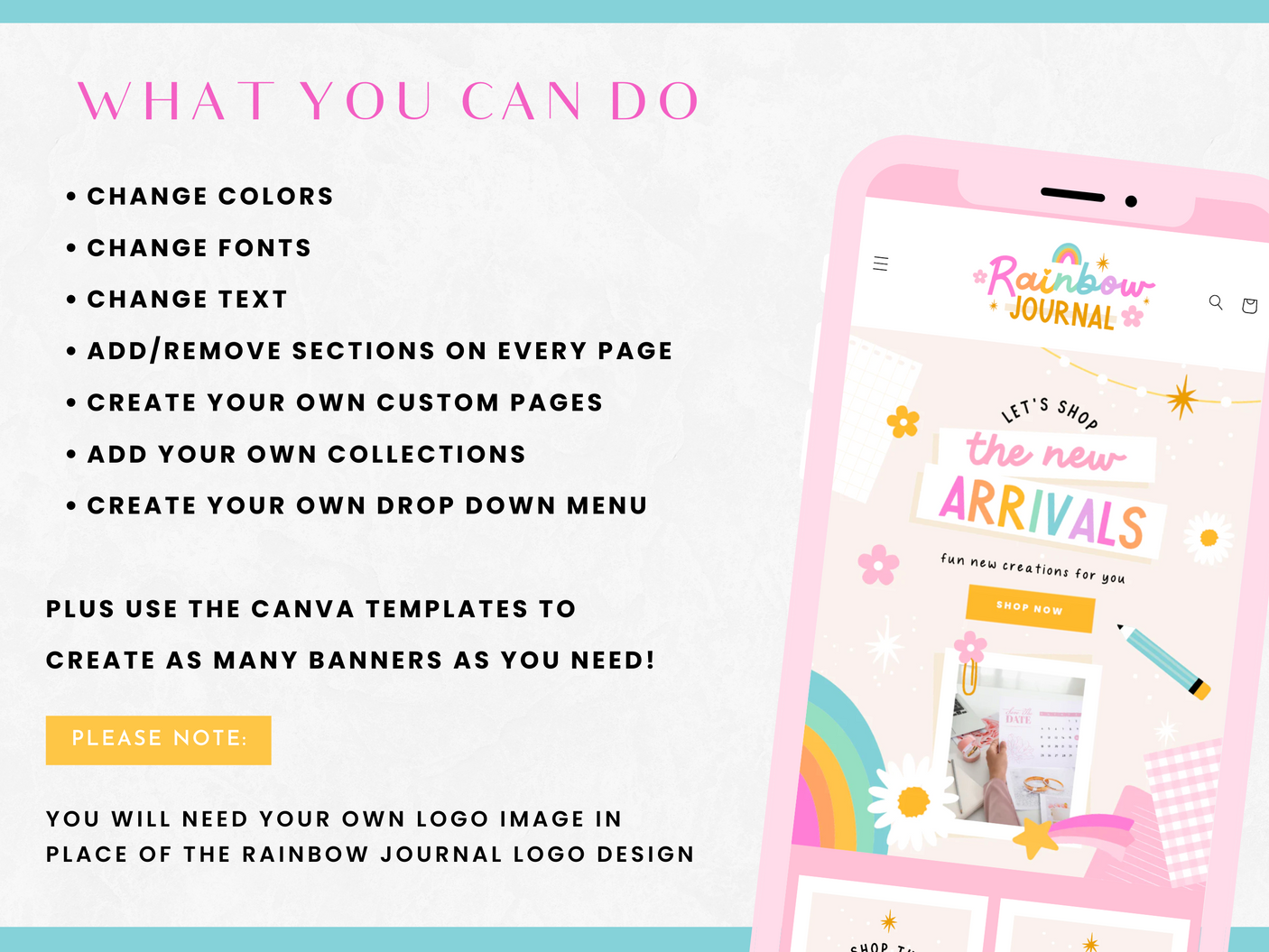 Rainbow Journal Shopify Theme - Design Pixie