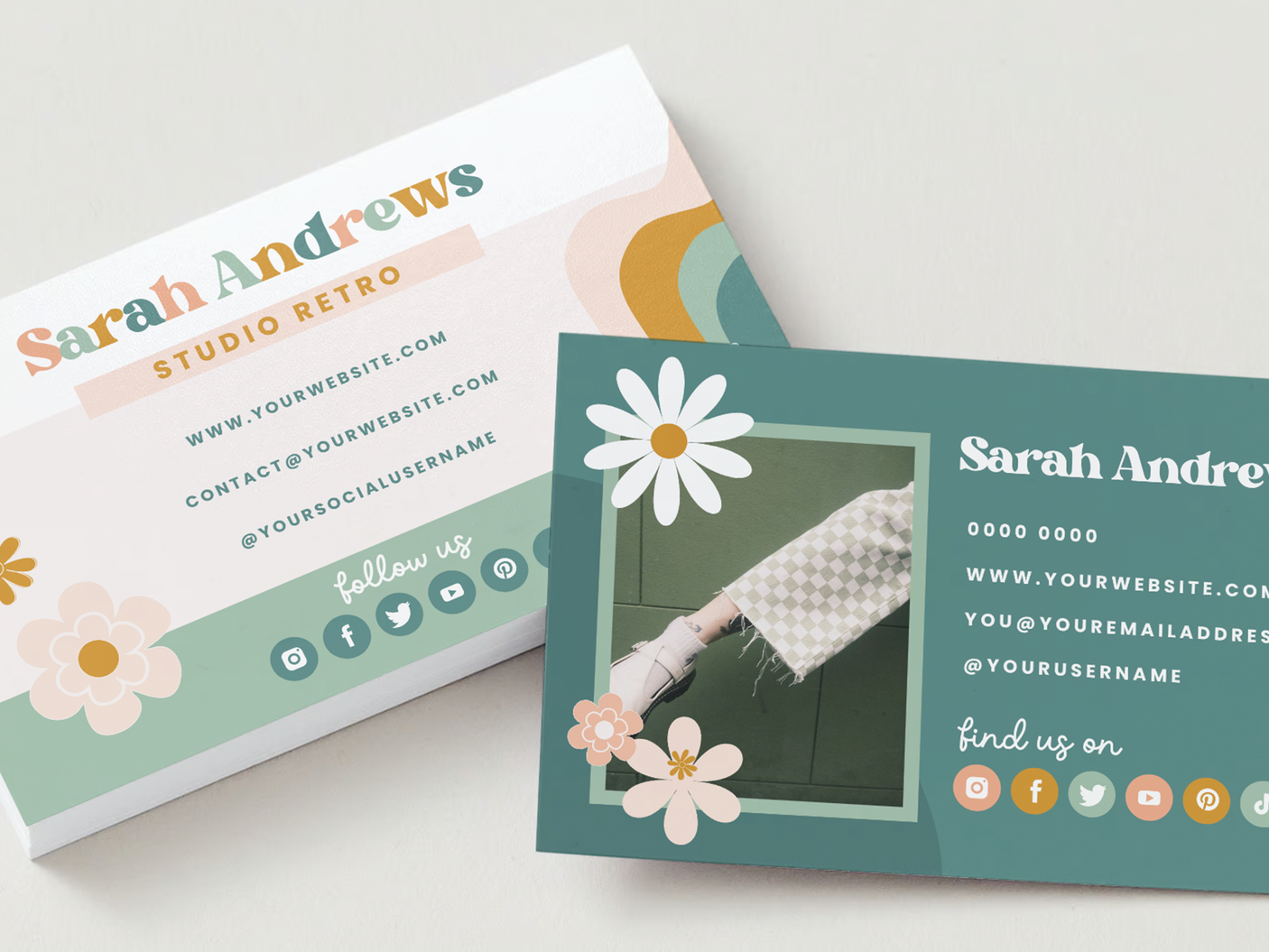 Business Card Template - Studio Retro - Design Pixie