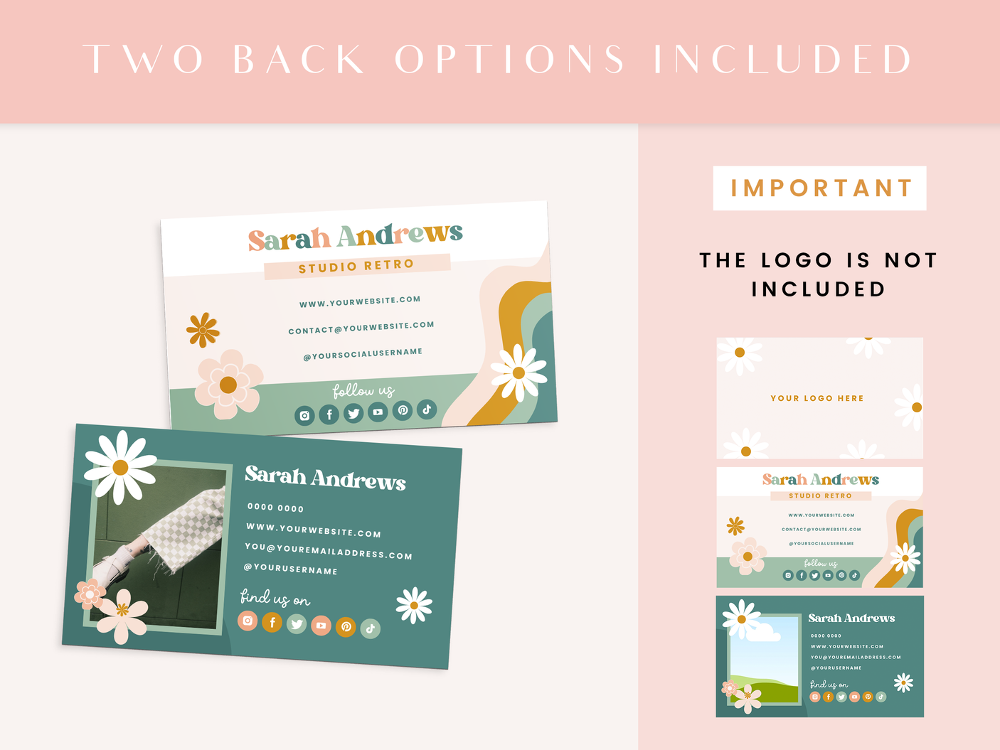 Business Card Template - Studio Retro - Design Pixie