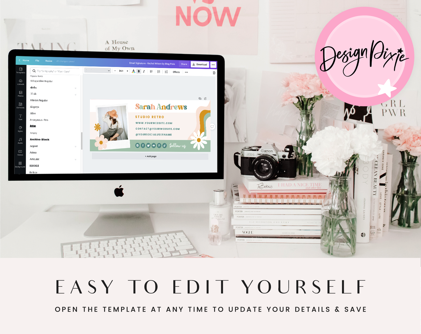 Studio Retro Email Signature Template - Design Pixie