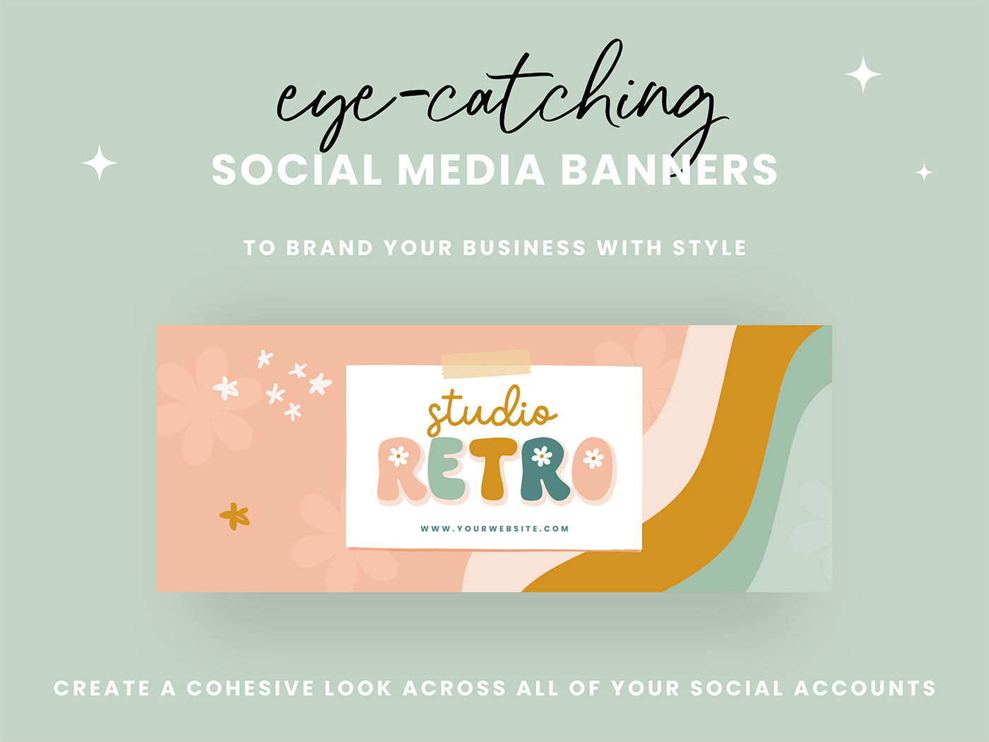 Retro Social Media Banner Templates - Design Pixie