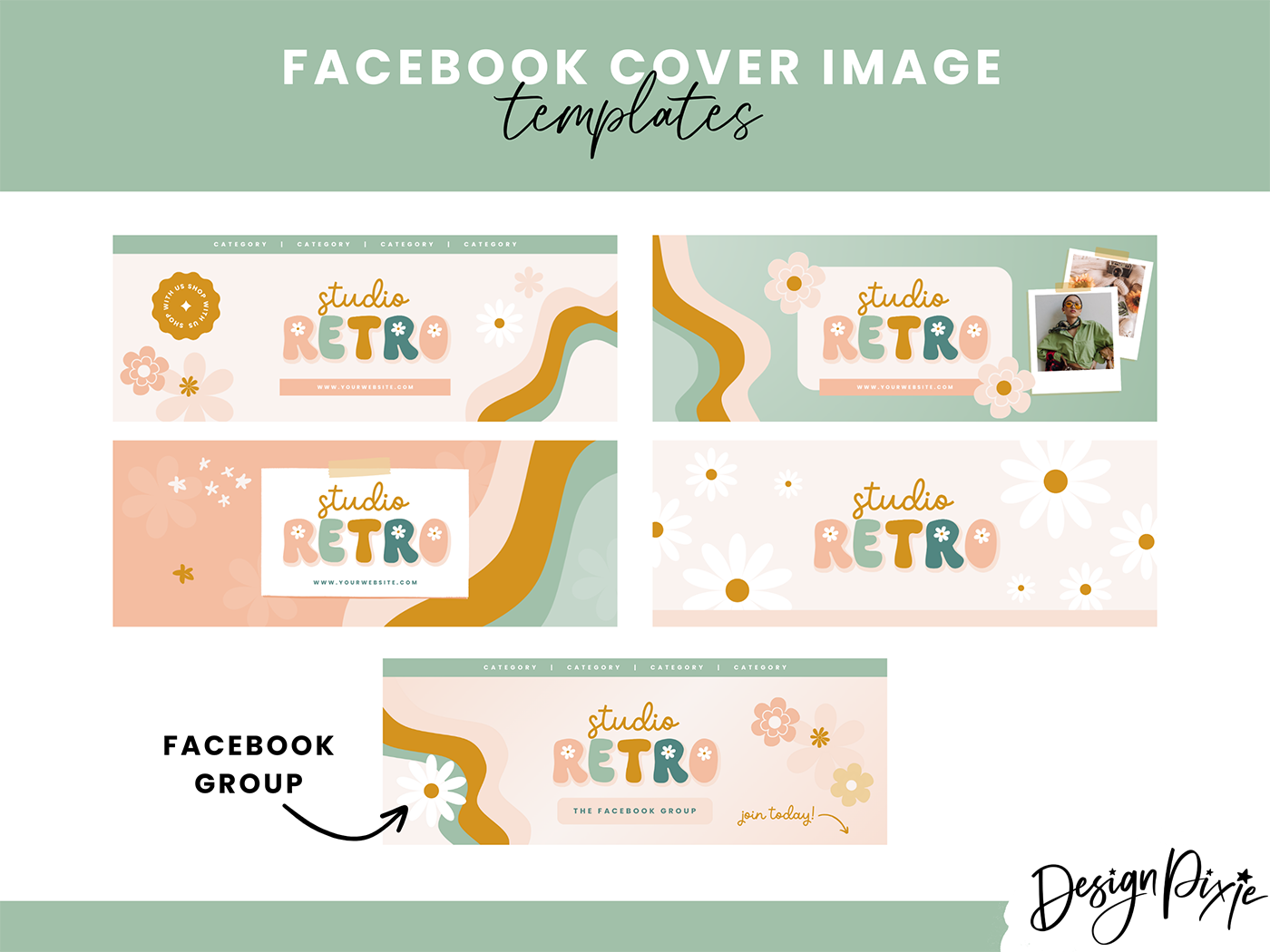 Retro Social Media Banner Templates - Design Pixie