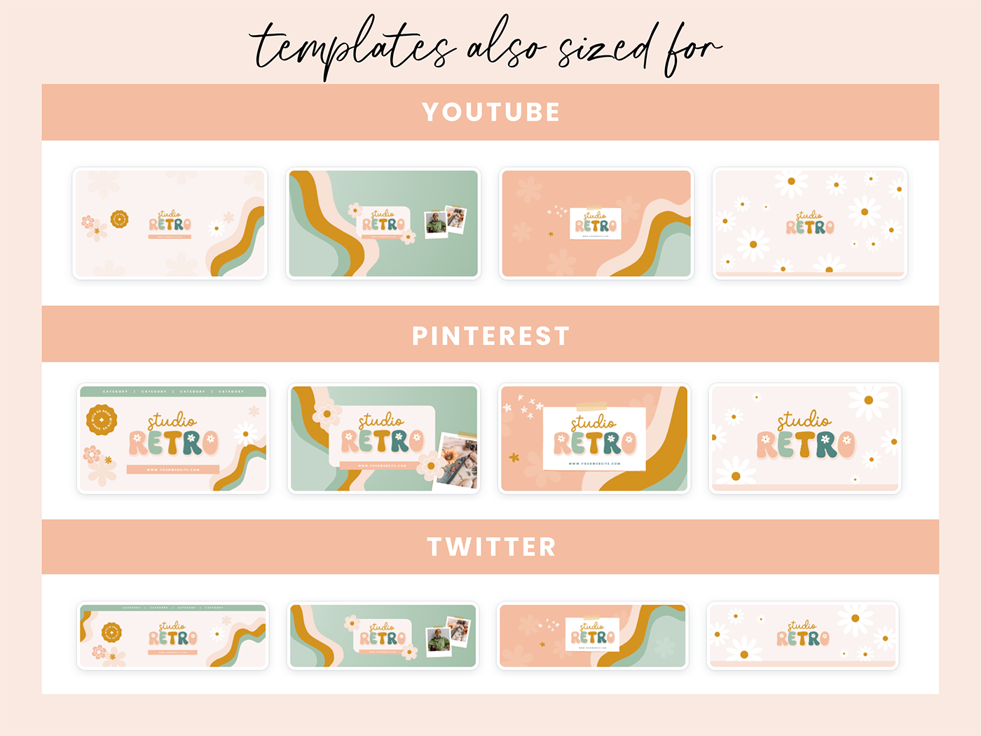 Retro Social Media Banner Templates - Design Pixie