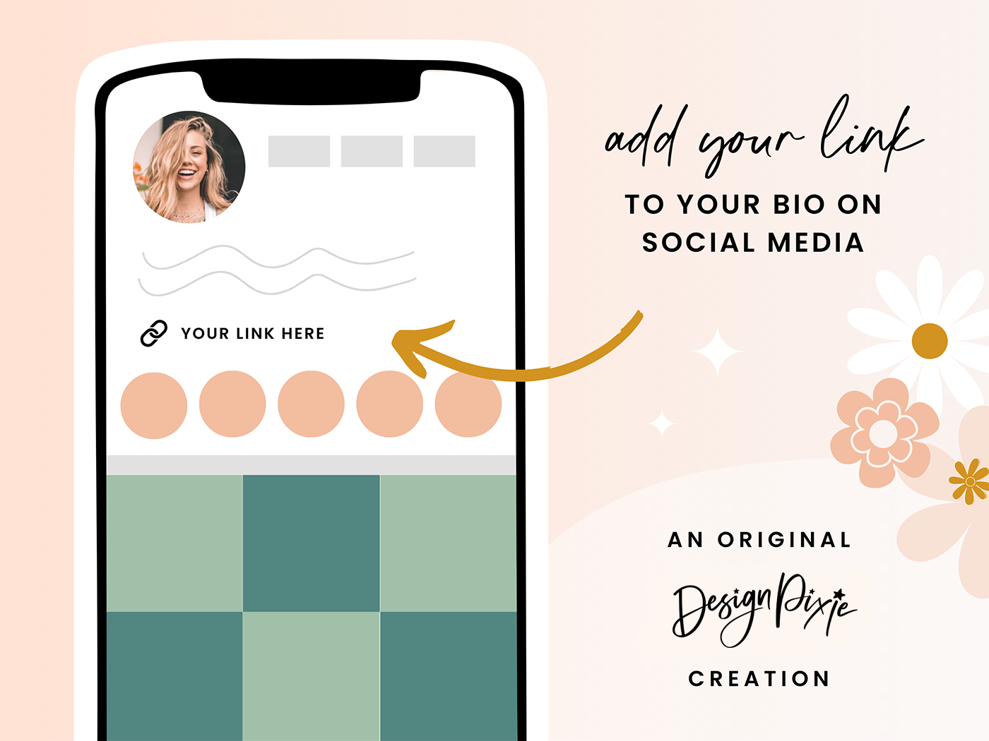 Link In Bio Template - Studio Retro - Design Pixie