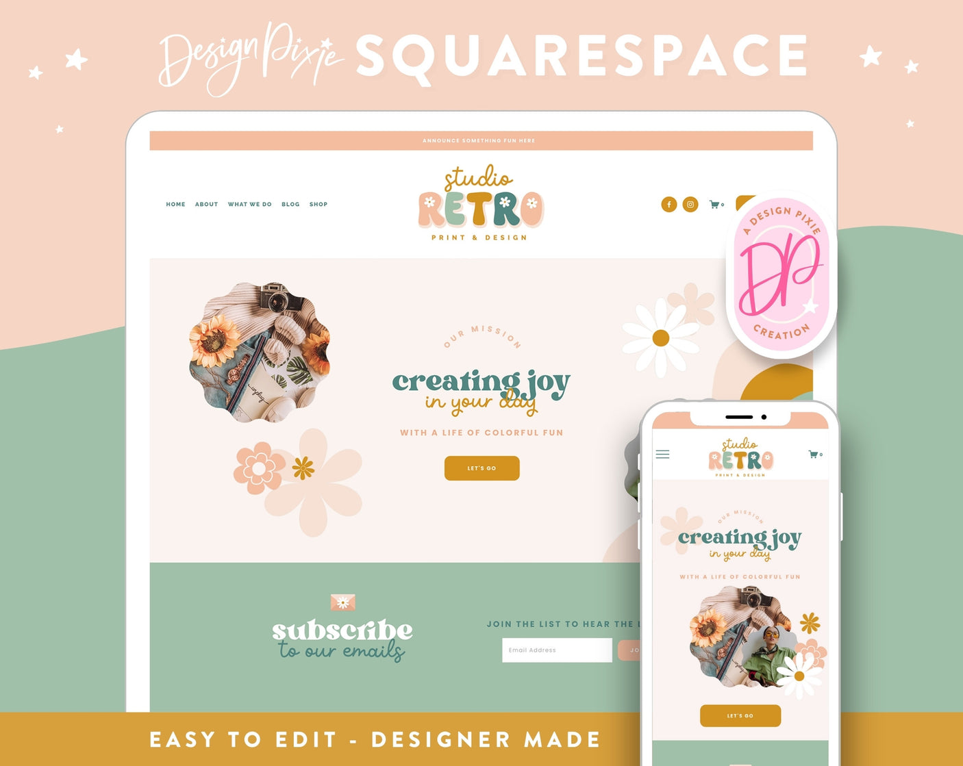 Studio Retro Squarespace Template