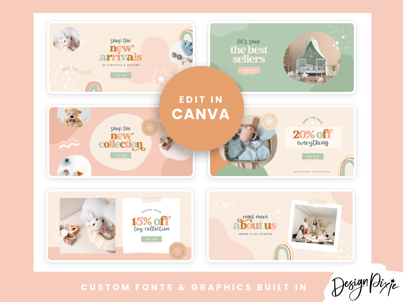 Arthur & Ebony Shopify Banner Templates - Design Pixie