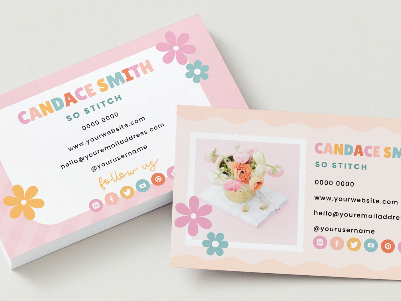 So Stitch Business Card Template - Design Pixie