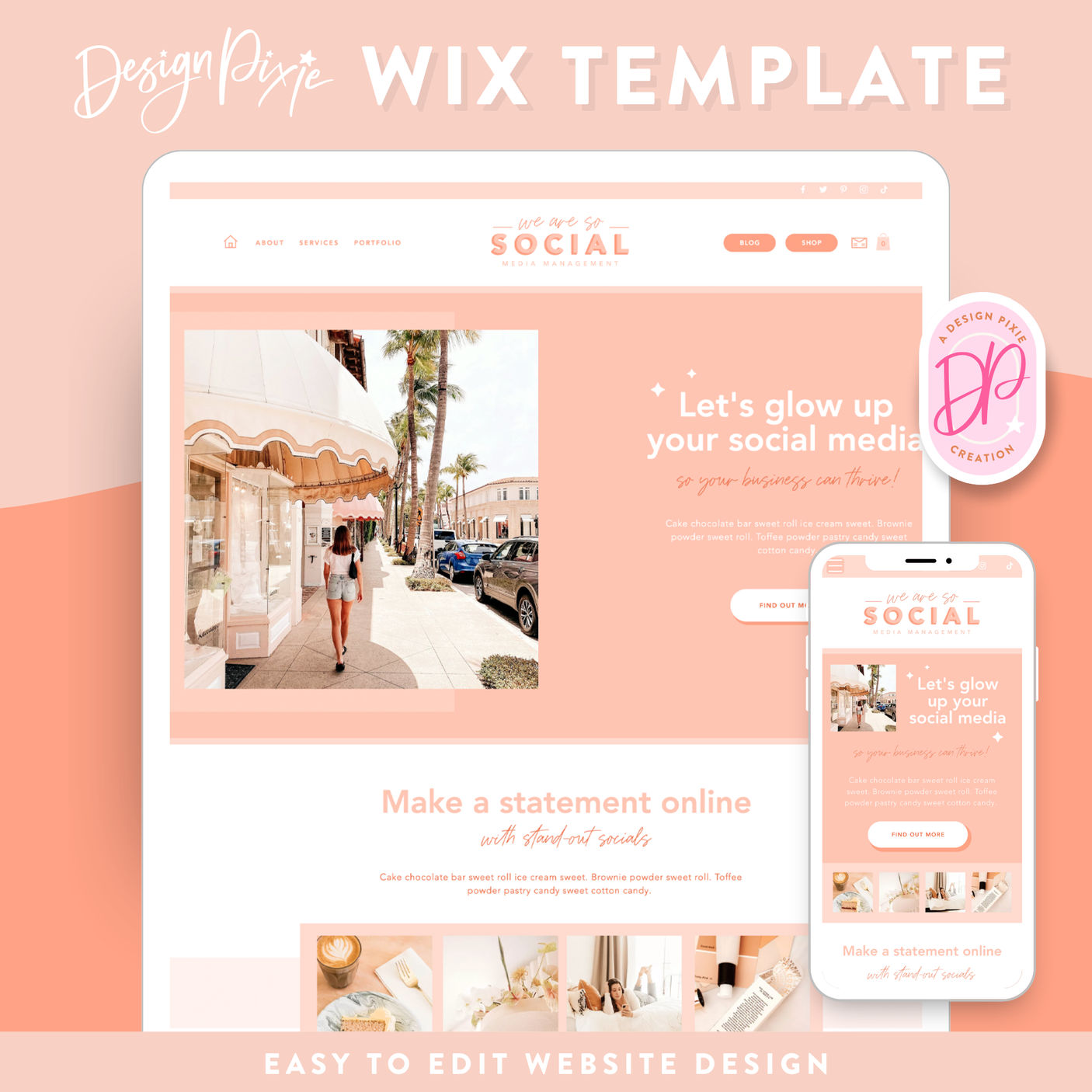 We Are So Social Wix Template
