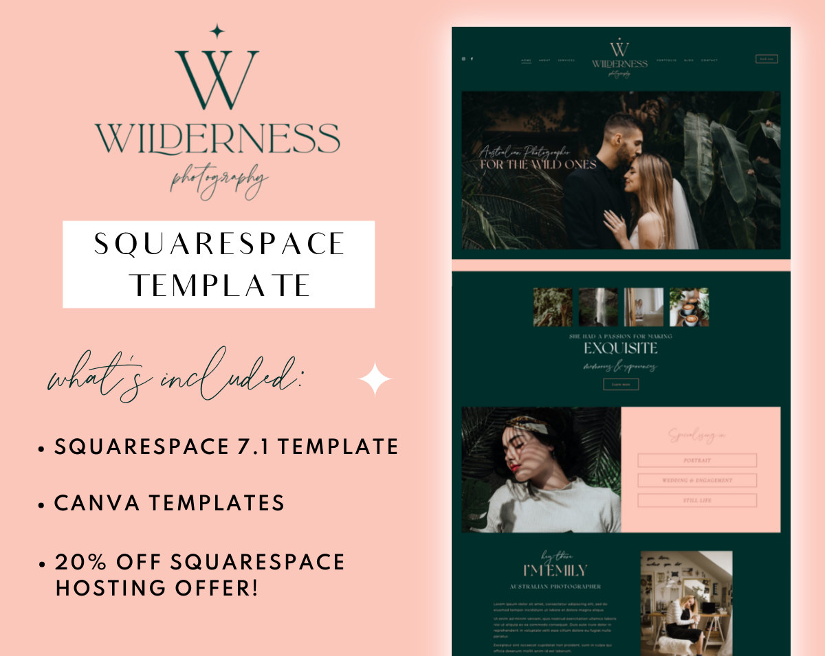 Wilderness Squarespace Template - Design Pixie