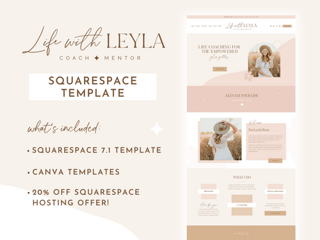 Life With Leyla Squarespace Template - Design Pixie