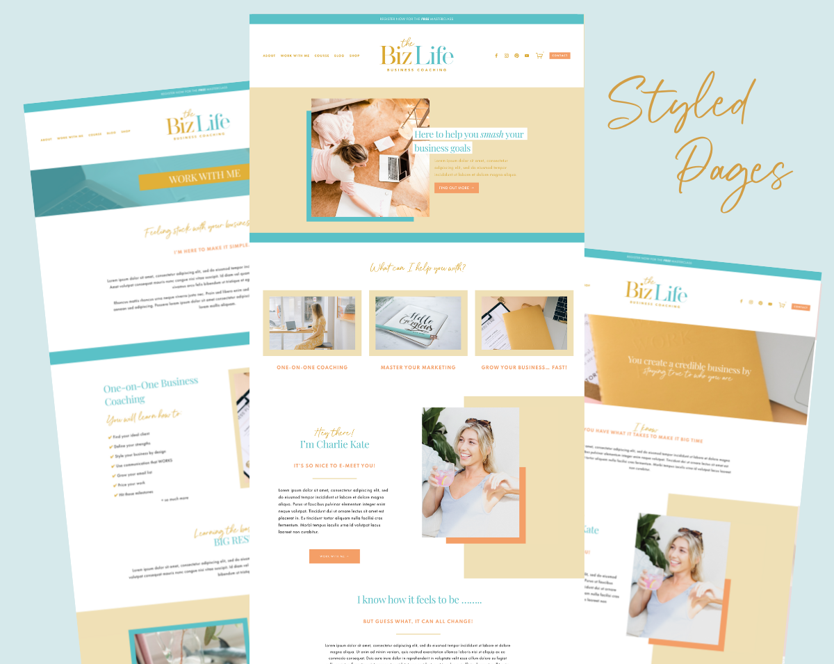 Biz Life Squarespace Template - Design Pixie