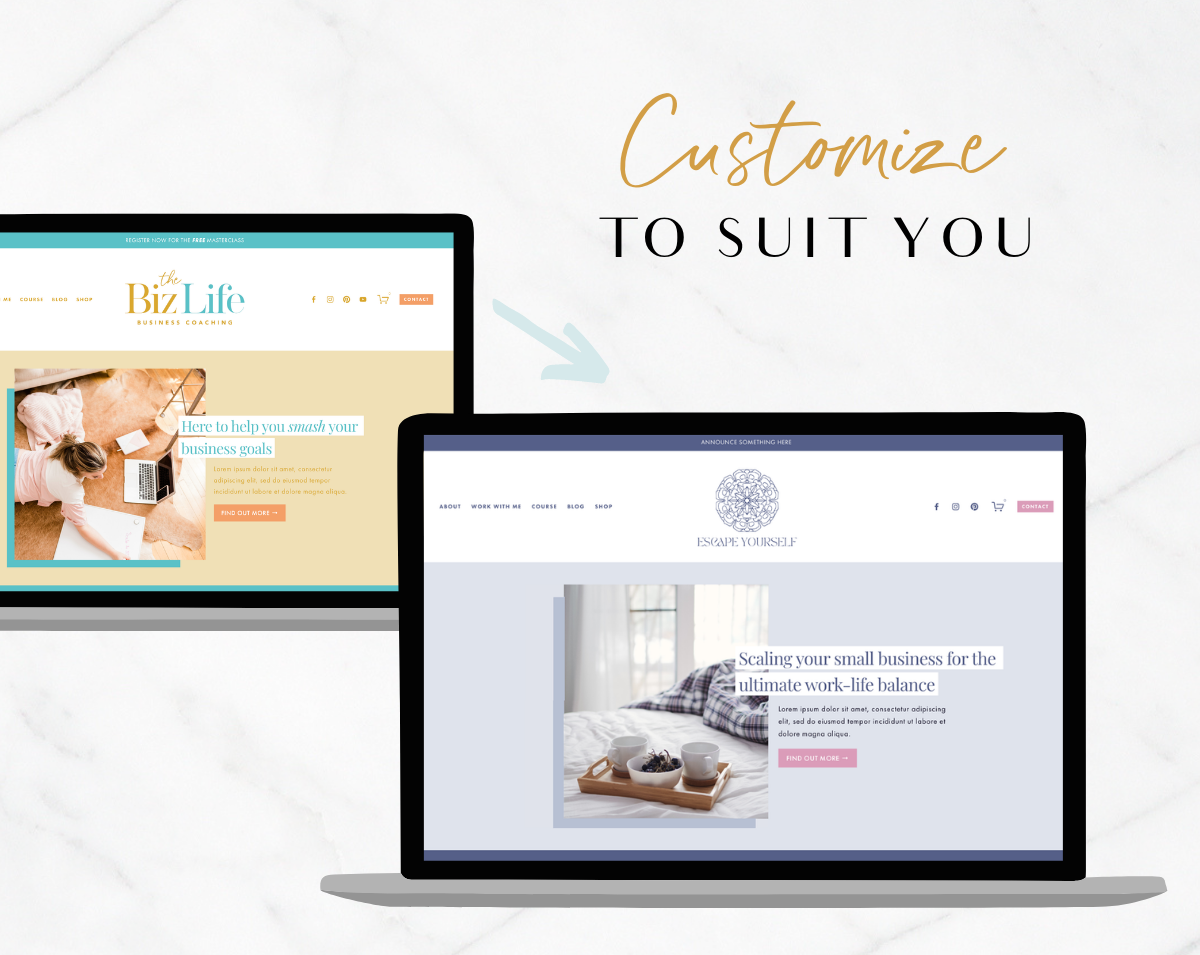 Biz Life Squarespace Template - Design Pixie